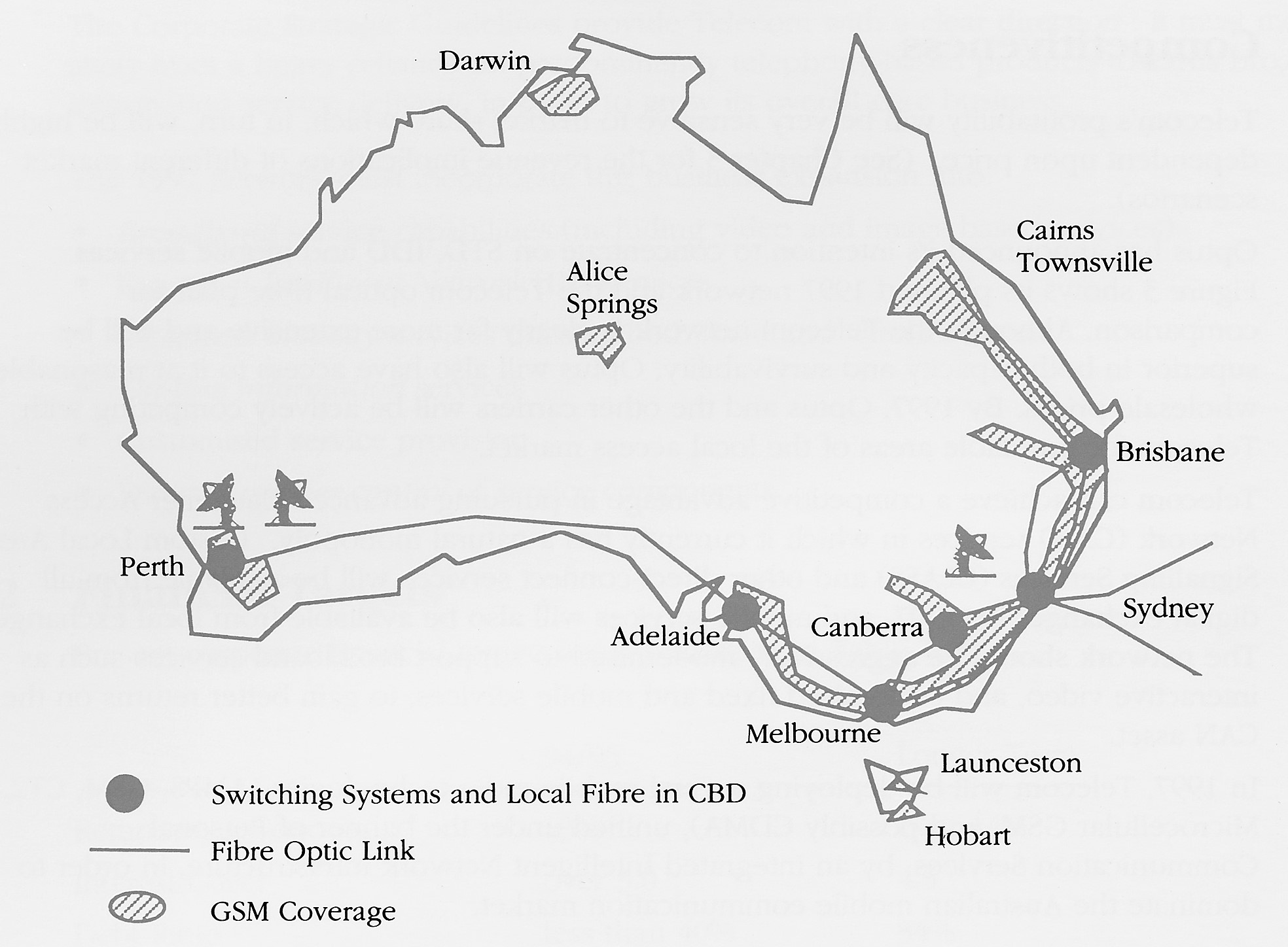 Figure 8. AOTC's predicted Optus deployment in 1997