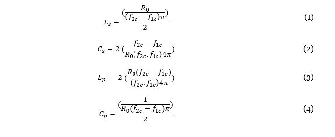 Equations 1 through 4