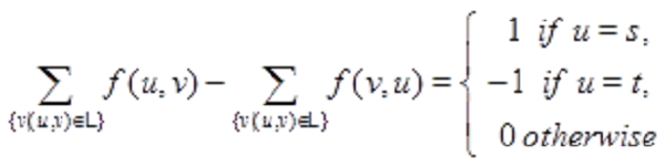 Flow conservation rule equation