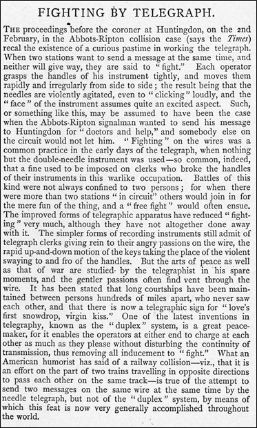 Figure 4 ? Fighting by Telegraph