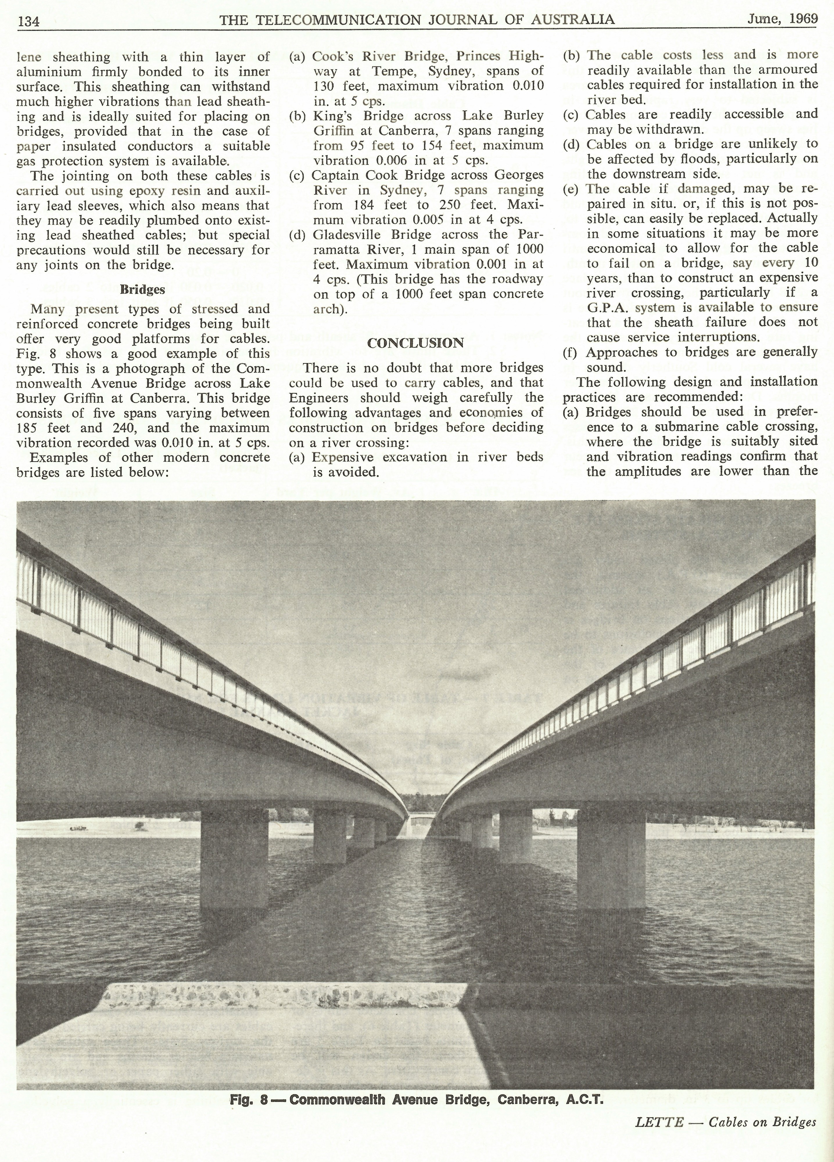 Lead Sheathed Cables on Bridges, Page 134