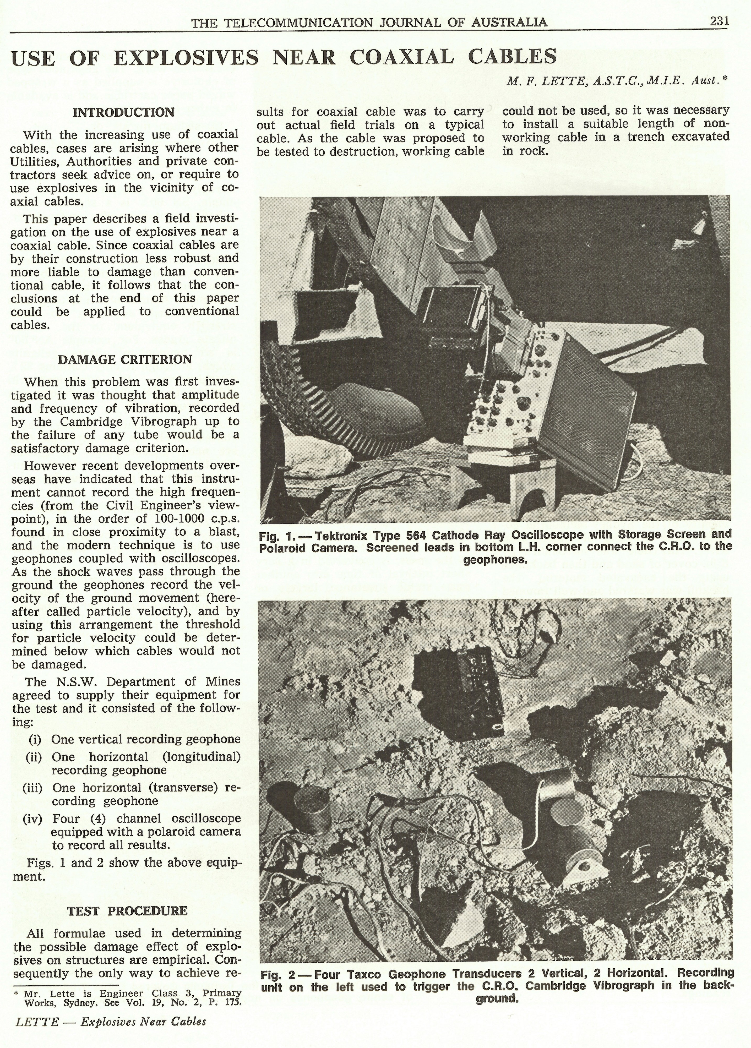 Explosives Near Cables, Page 231