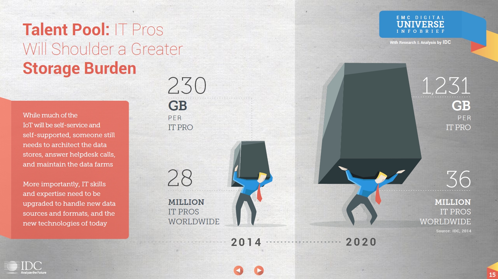 Fig. 2 Trend in IT storage per IT worker