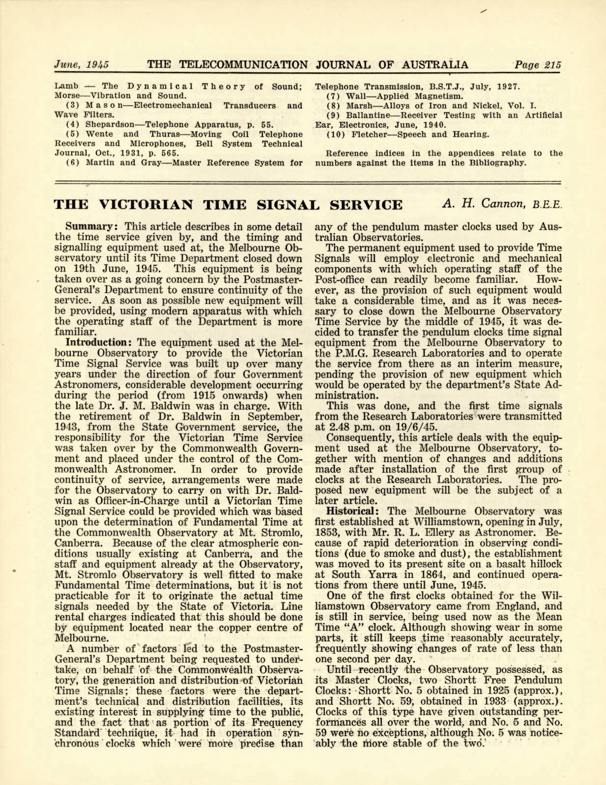 The Victorian Time Signal Service Page 1